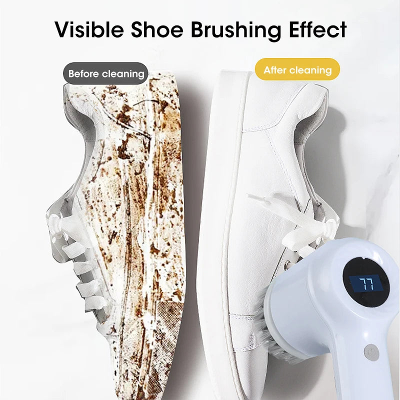 Cordless Electric Spin Scrubber – Rechargeable Bathroom Cleaning Brush with 5 Brush Heads